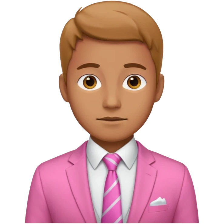 man with pink tie and blazer emoji