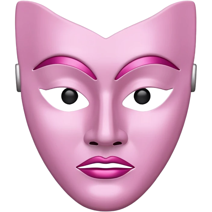 Pink Sad theater mask emoji