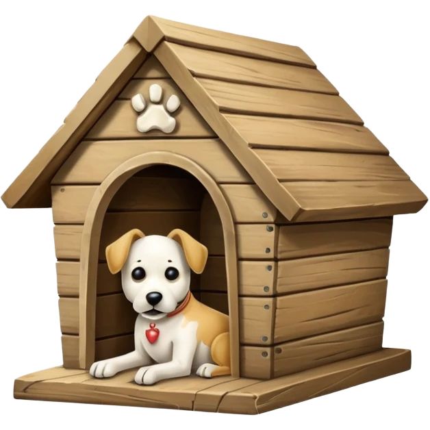 Doghouse with bone sign emoji