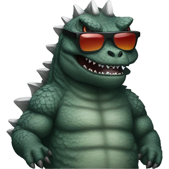 Godzilla with sunglasses emoji