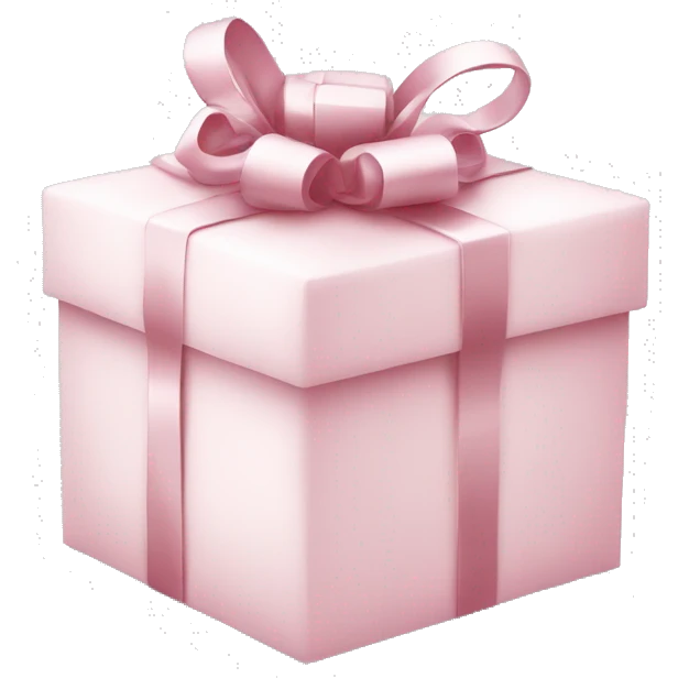 Light pink Christmas gifts under a white Christmas tree  emoji