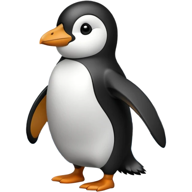 penguin walking to icy mountains emoji