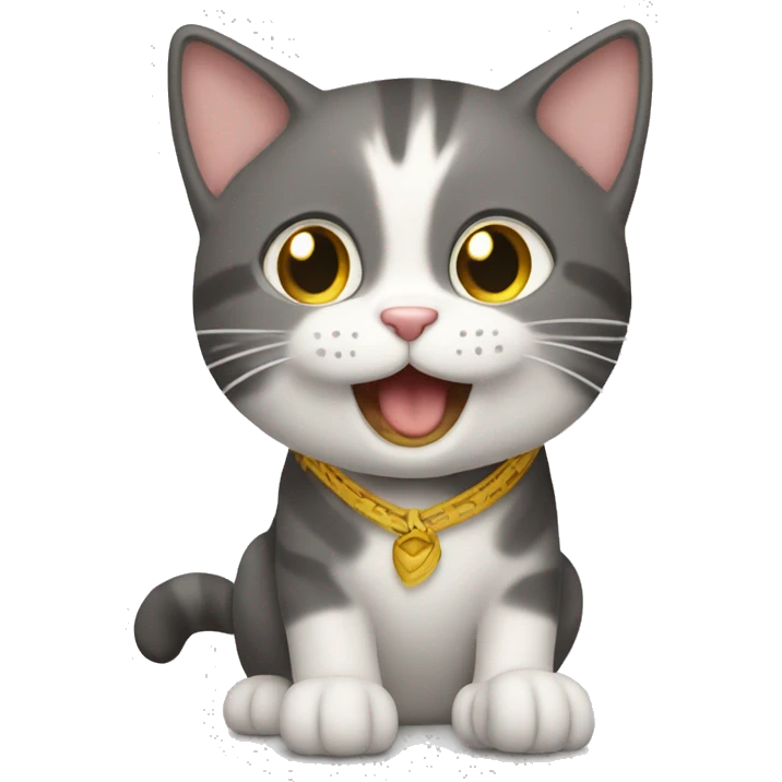Gato hacendo alabares emoji