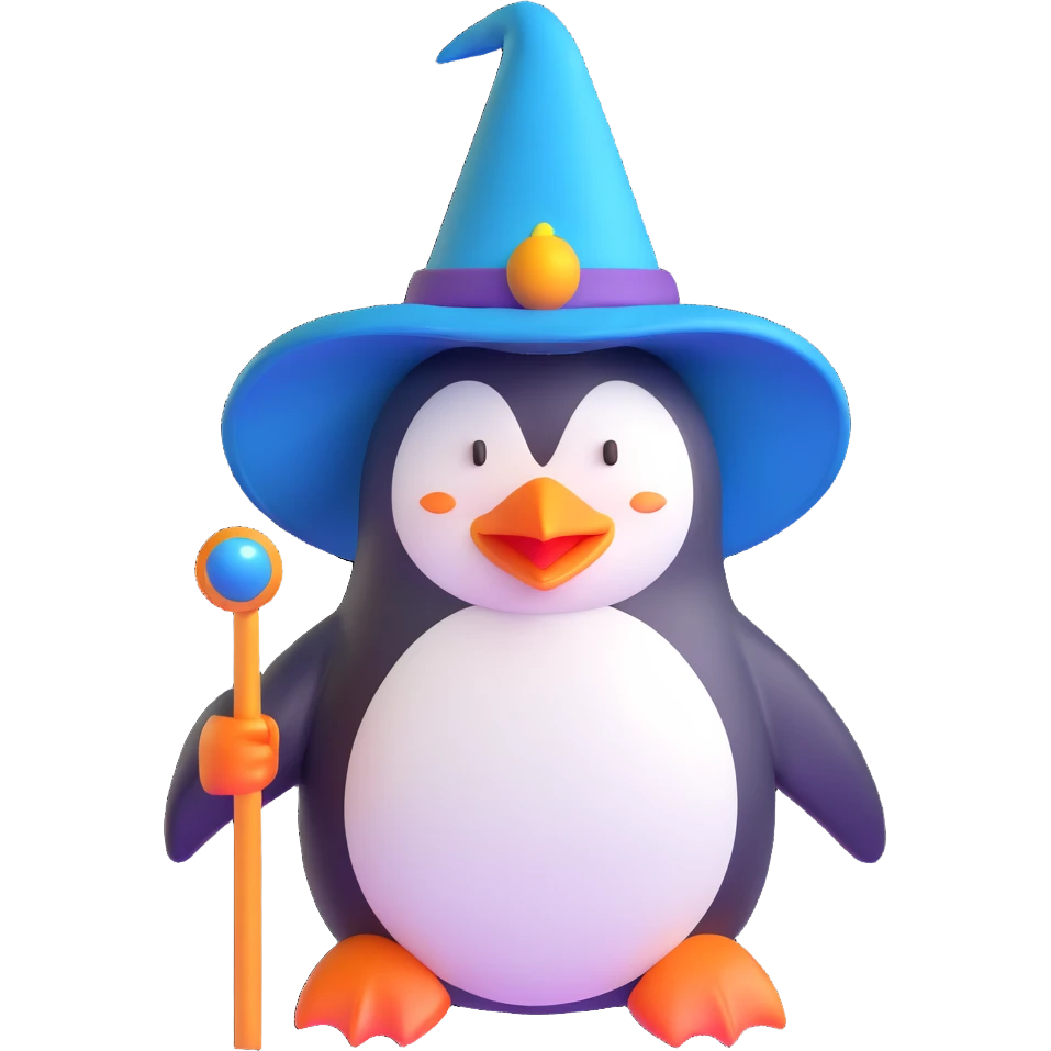 penguin wizard emoji