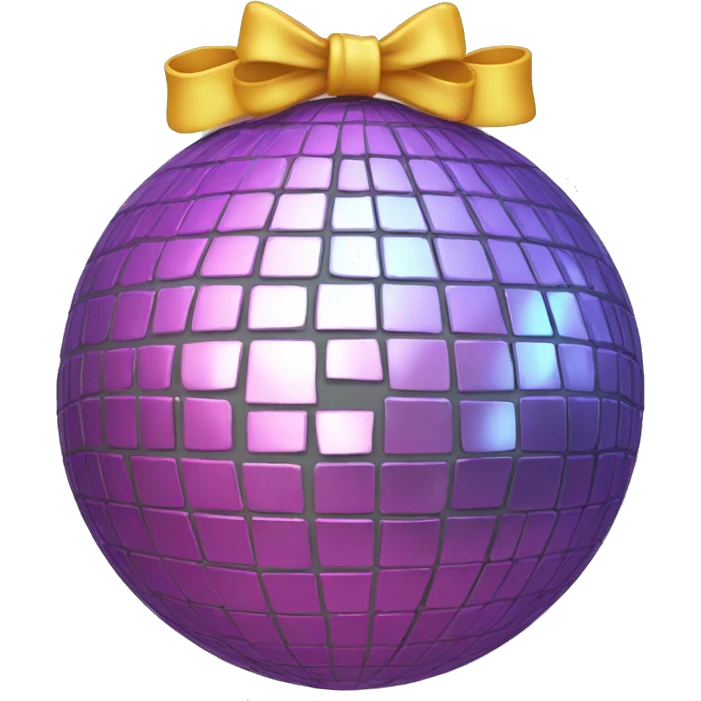 Disco ball with a bow on top emoji