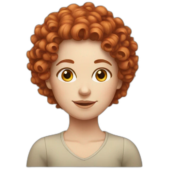 Red curly haired white girl emoji