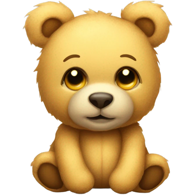 cute golden teddy bear emoji