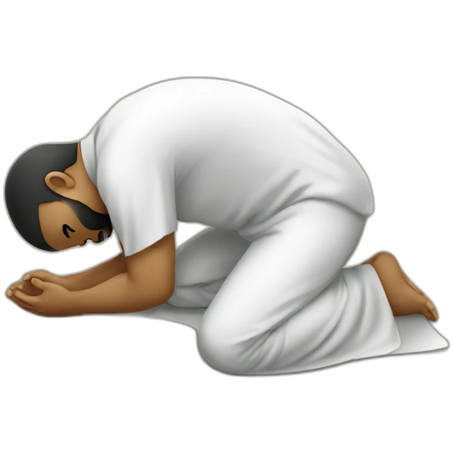 Muslim prostrate pray emoji
