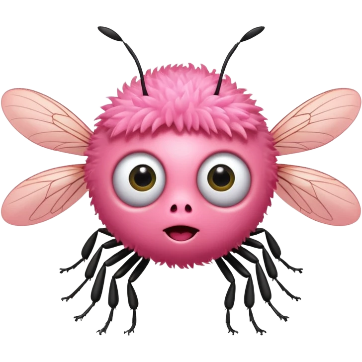 pink fly animal emoji