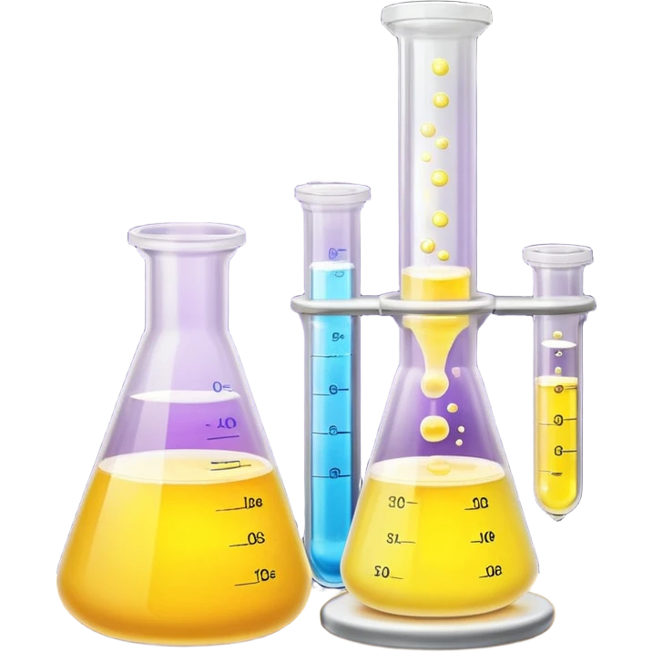 hi-lighters lemon baking soda uv light glowing formula in beaker/ test tube and baking soda in lab emoji