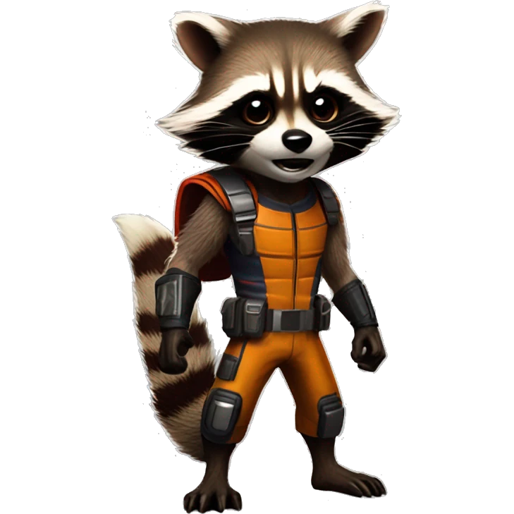 Rocket Raccoon from Marvel Rivals but made it less "cartoon" emoji