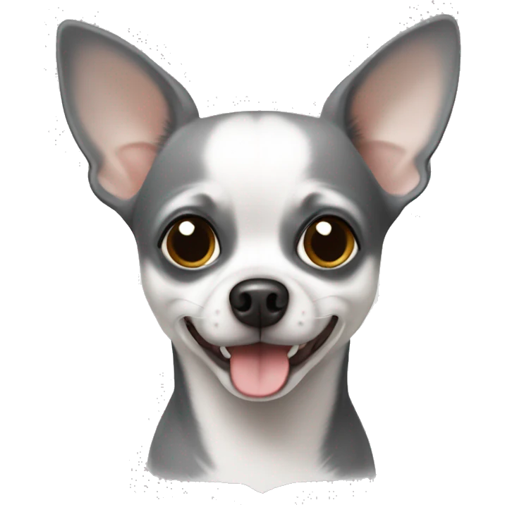 Grey and white chihuahua emoji