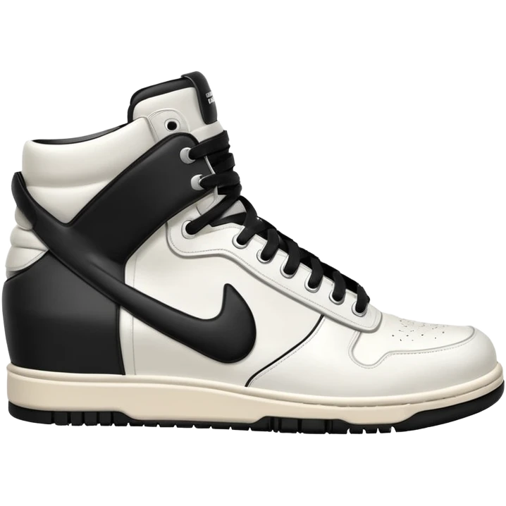 rick owens milk dunk all white, no black emoji