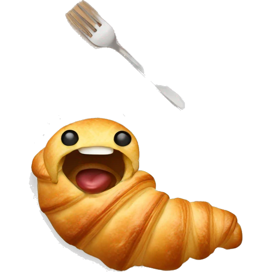croissant eating croissant emoji