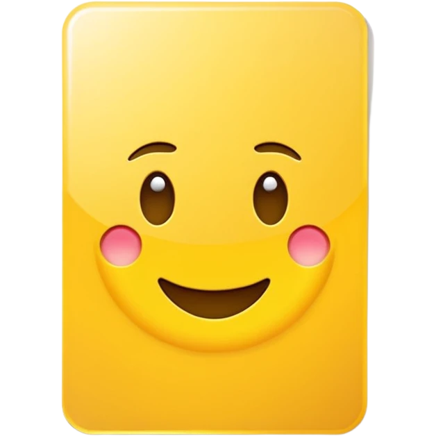 yellow flat card iOs emoji