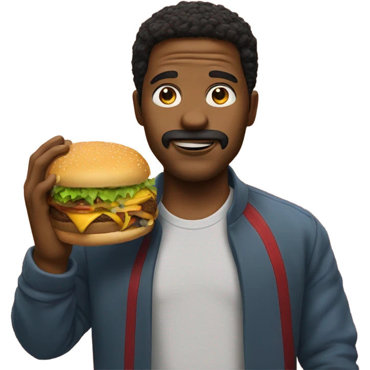 Tony eating burger  emoji