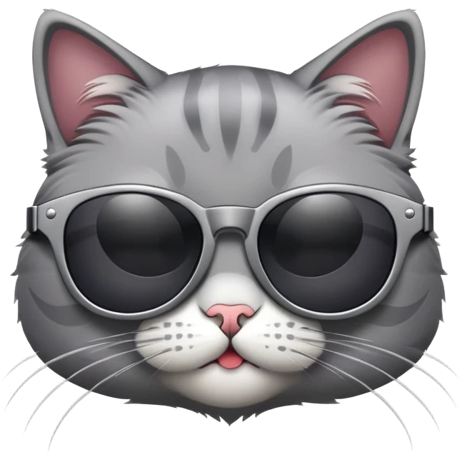Cat with sunglasses emoji