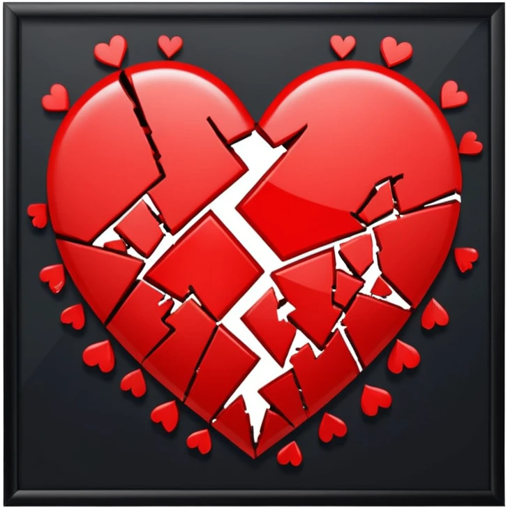 Black heartbreak from the middle emoji