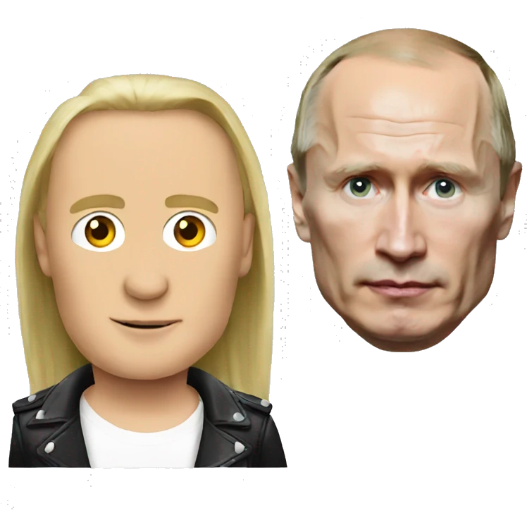 Putin and rocker emoji