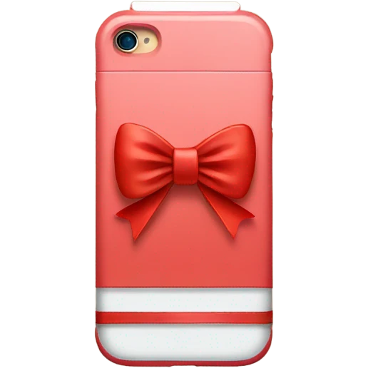 red iphone with bow emoji