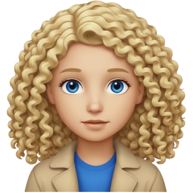 Curly blond blue eyes. Long hair cool beige blond. Longer hair beige ash blonde. emoji