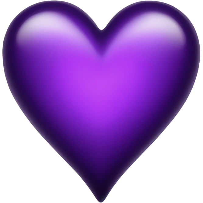 Shiny glass dark purple heart  emoji
