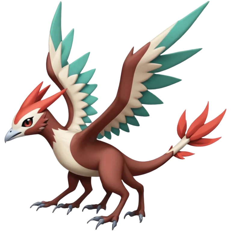 Trico-Meloetta-Latias-Nargacuga-Noivern-hybrid-fusion-creature, full body emoji