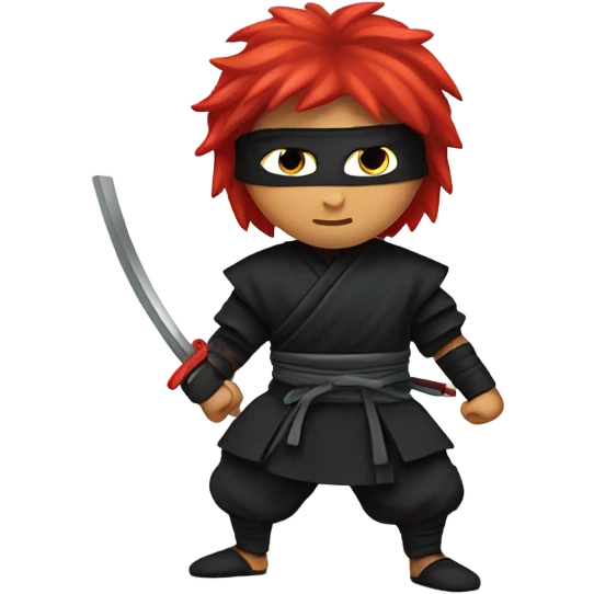 Ninja with red hair emoji