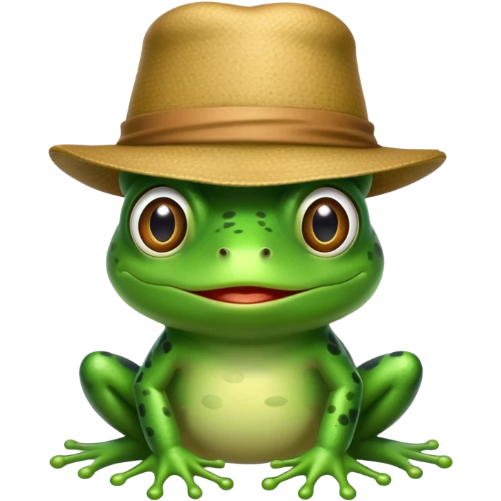 A frog with a hat  emoji
