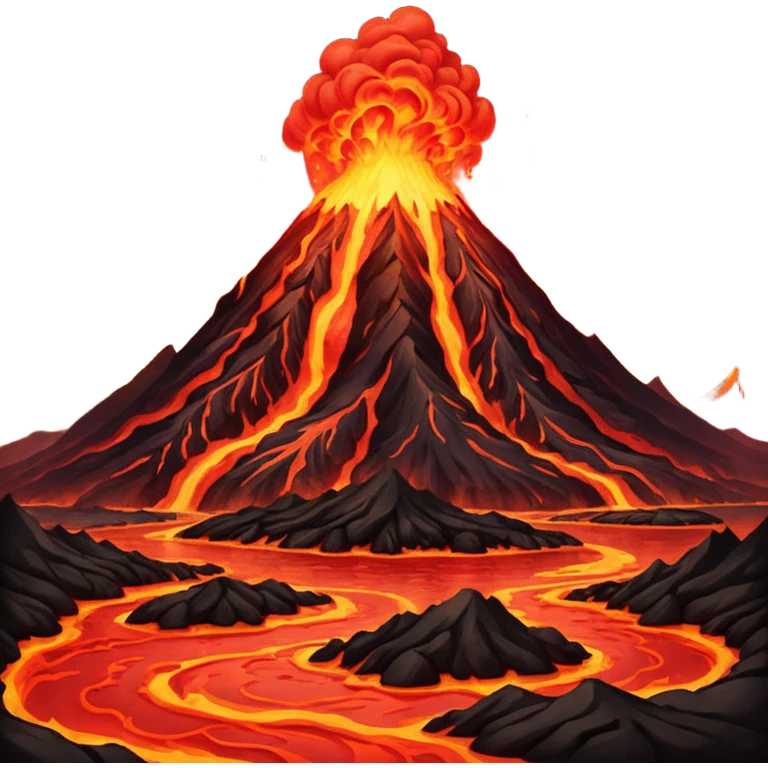 Volcano Planet – lava rivers and erupting peaks emoji