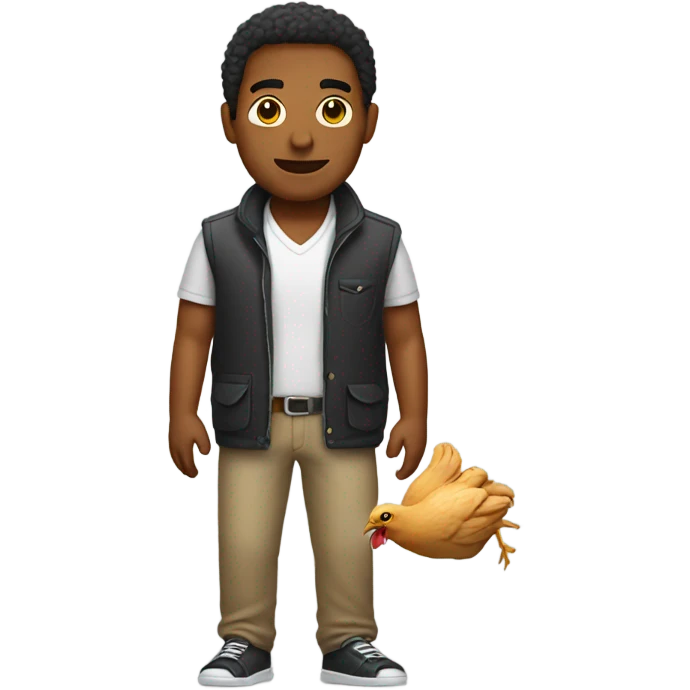 Man with chicken legs emoji
