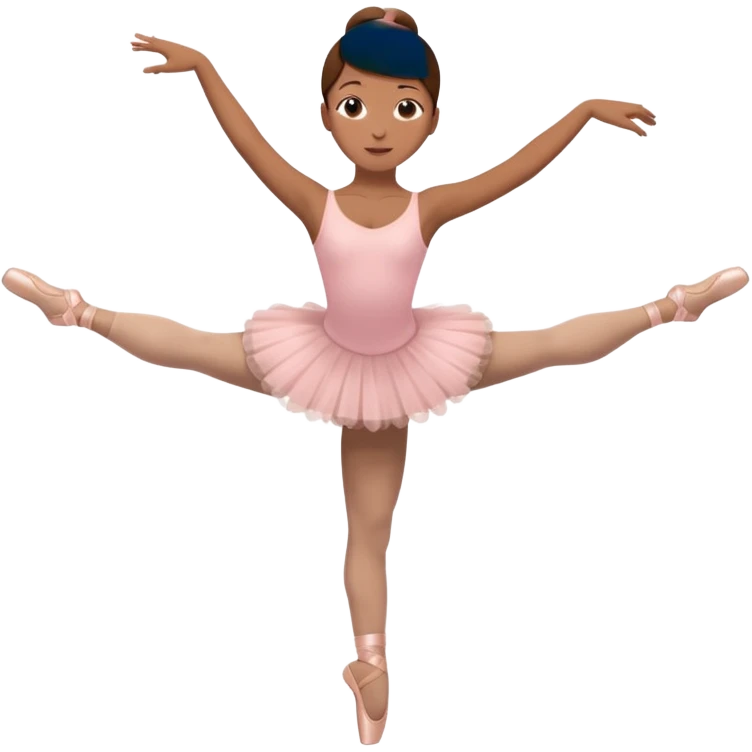 brown hair girl doing ballet emoji