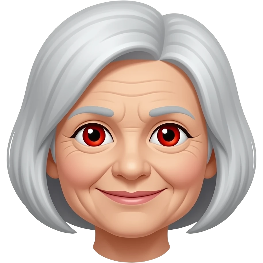 red eye grandma zoomed in emoji