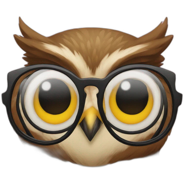 Owl with glasses emoji