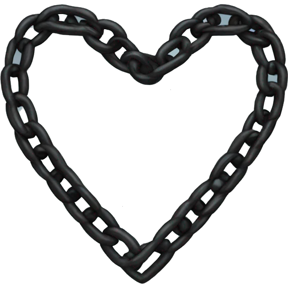 Black chain heart emoji