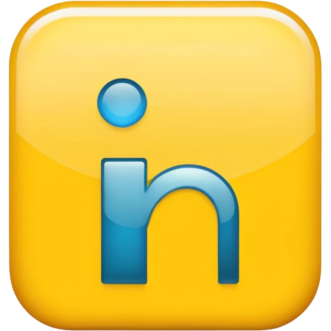 A yellow linkedin logo  emoji