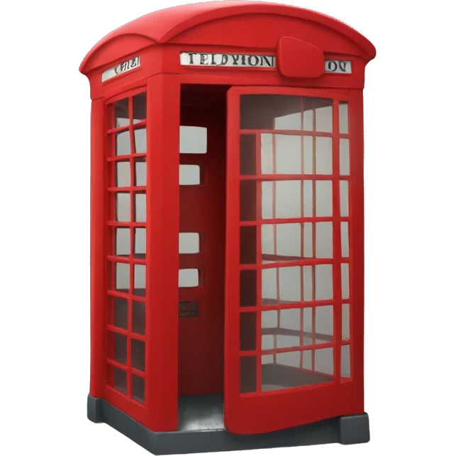 Simple red telephone booth emoji