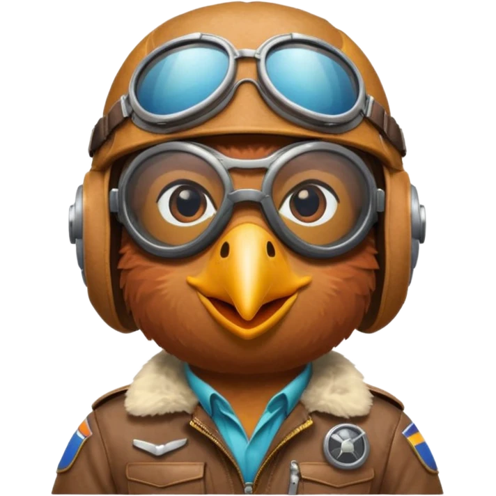 Singing bird pilot emoji