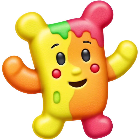 Psychedelic sour patch kid emoji