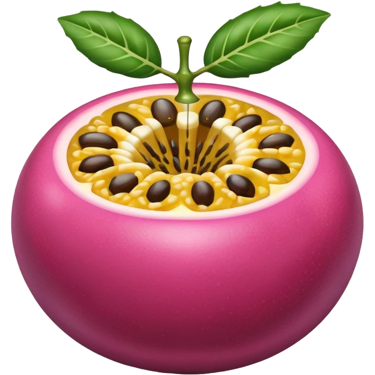 pink passion fruit emoji