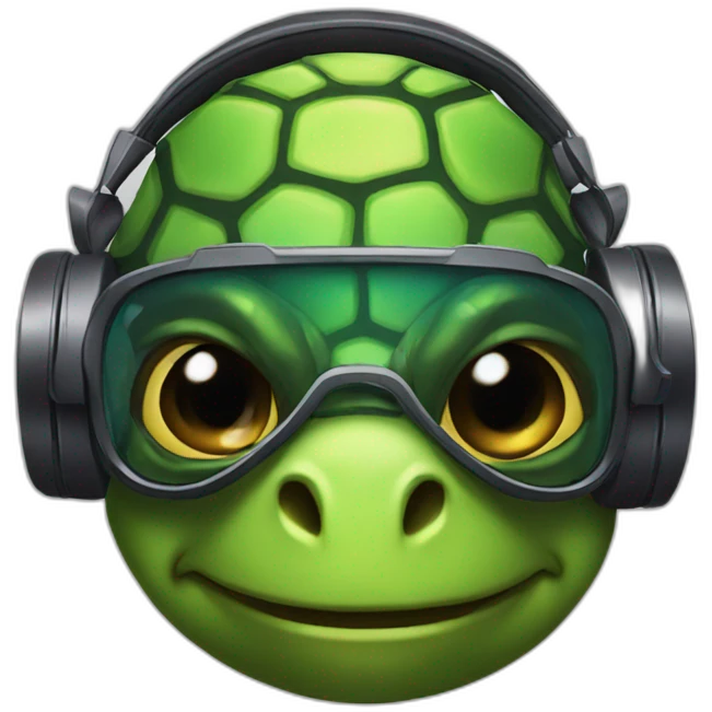 Dj turtle emoji