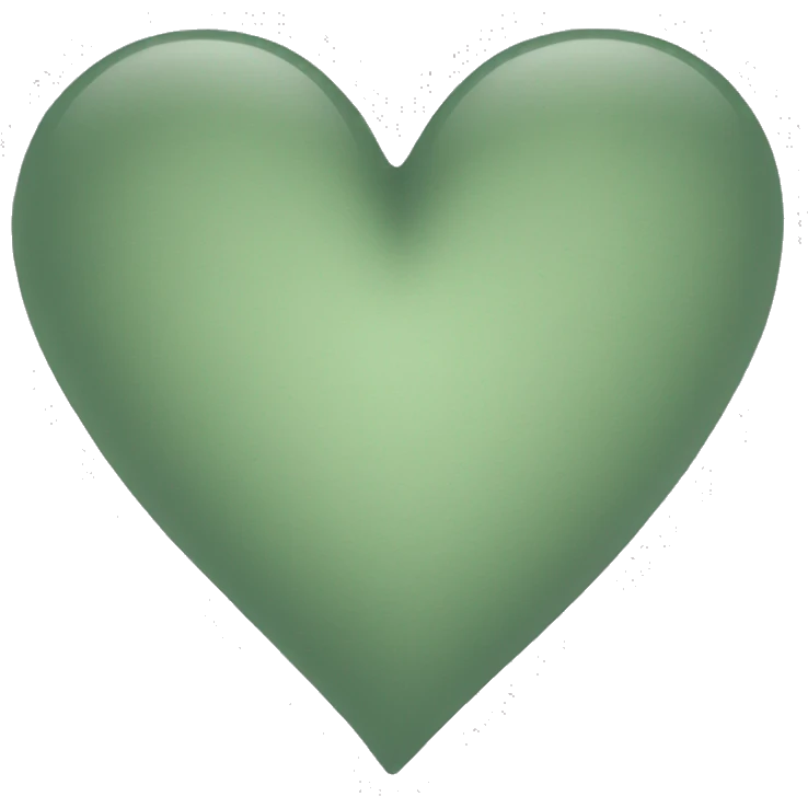 sage green heart emoji