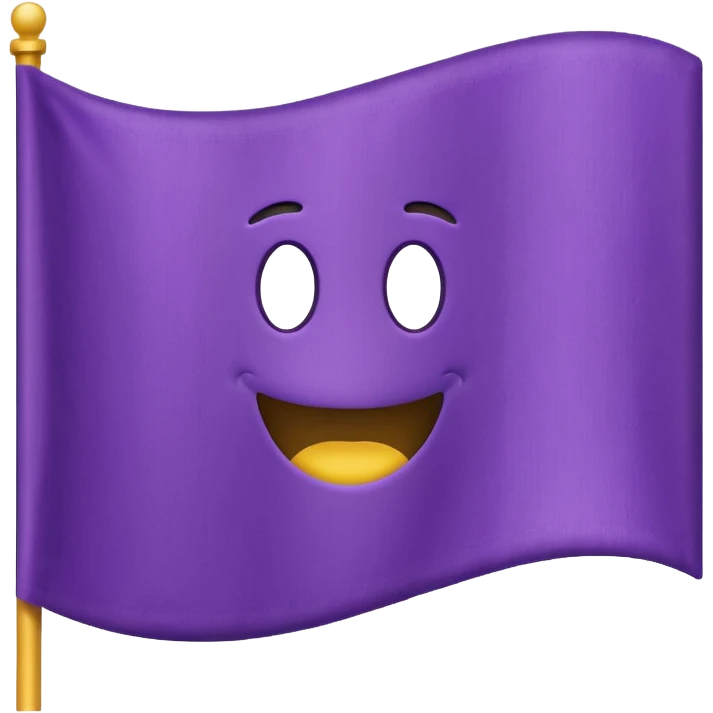 violet flag, Without the stick, only the flag emoji