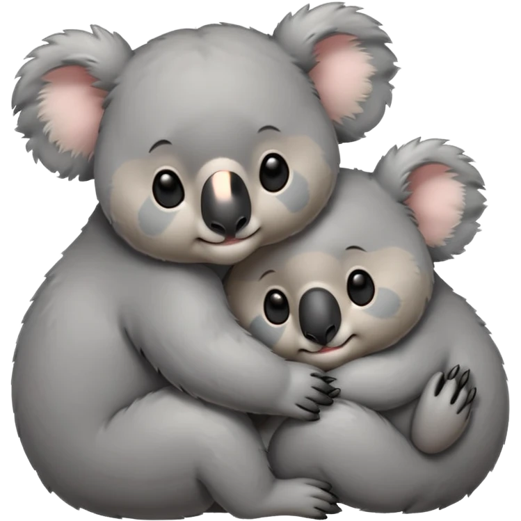 Cute koalas snuggling emoji