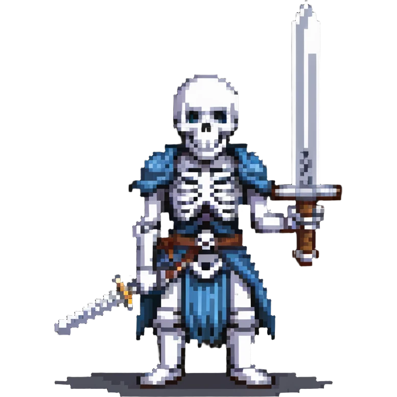 skeleton holding a large broadsword emoji