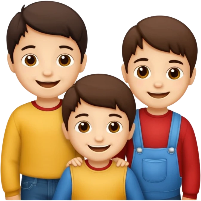 Crea tres profes de niños pequeños emoji