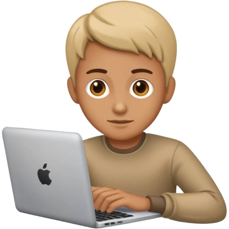 Research paper being typed on a laptop   emoji