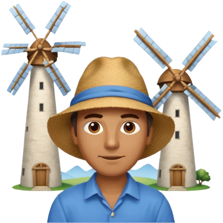 manWEARİNG ÇİFTÇİ HAT with Windmills emoji