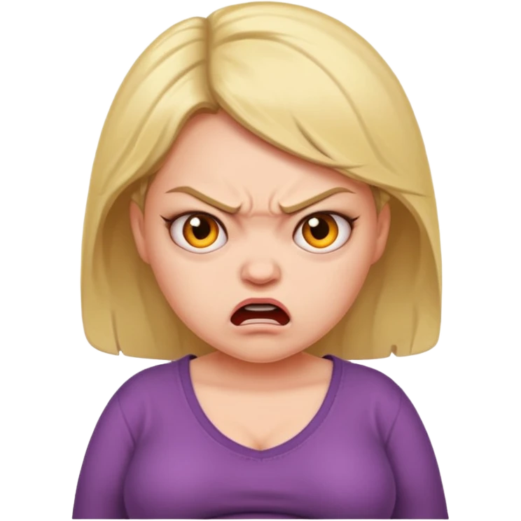 Mad pregnant lady  emoji