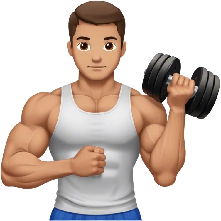 man weighted wrist curl emoji
